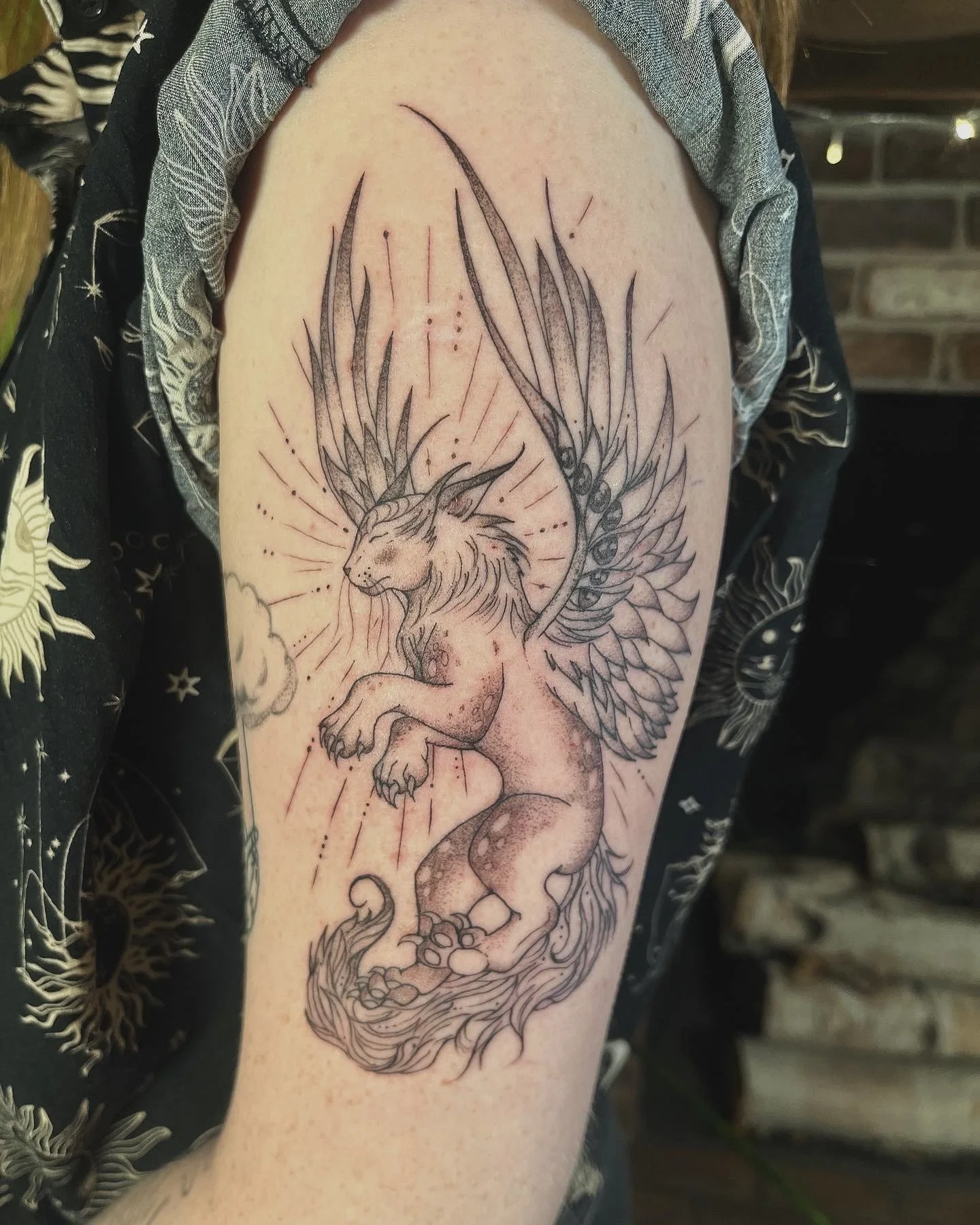 Unicorn and winged horse tattoo