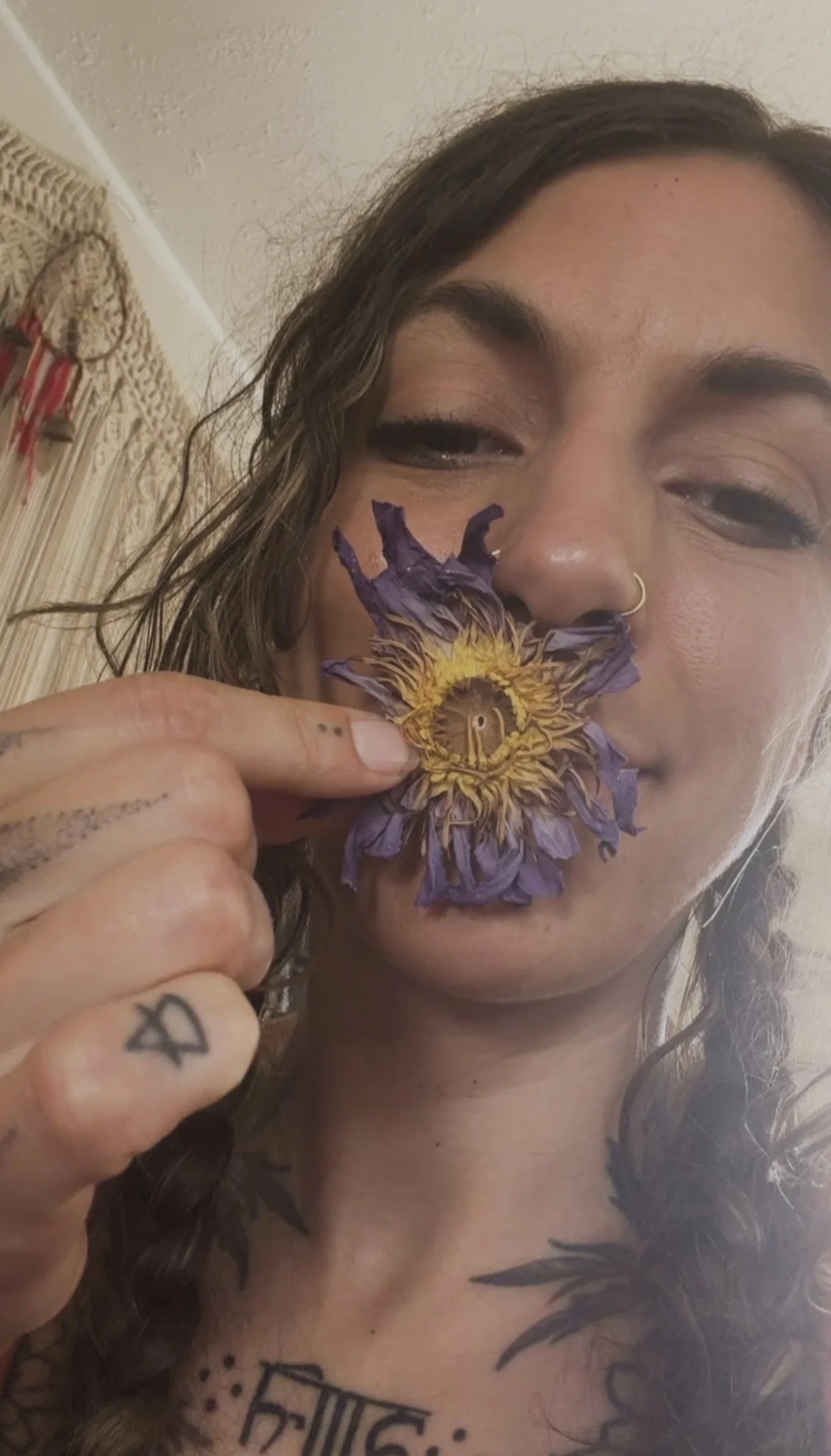 Fine-line botanical tattoo